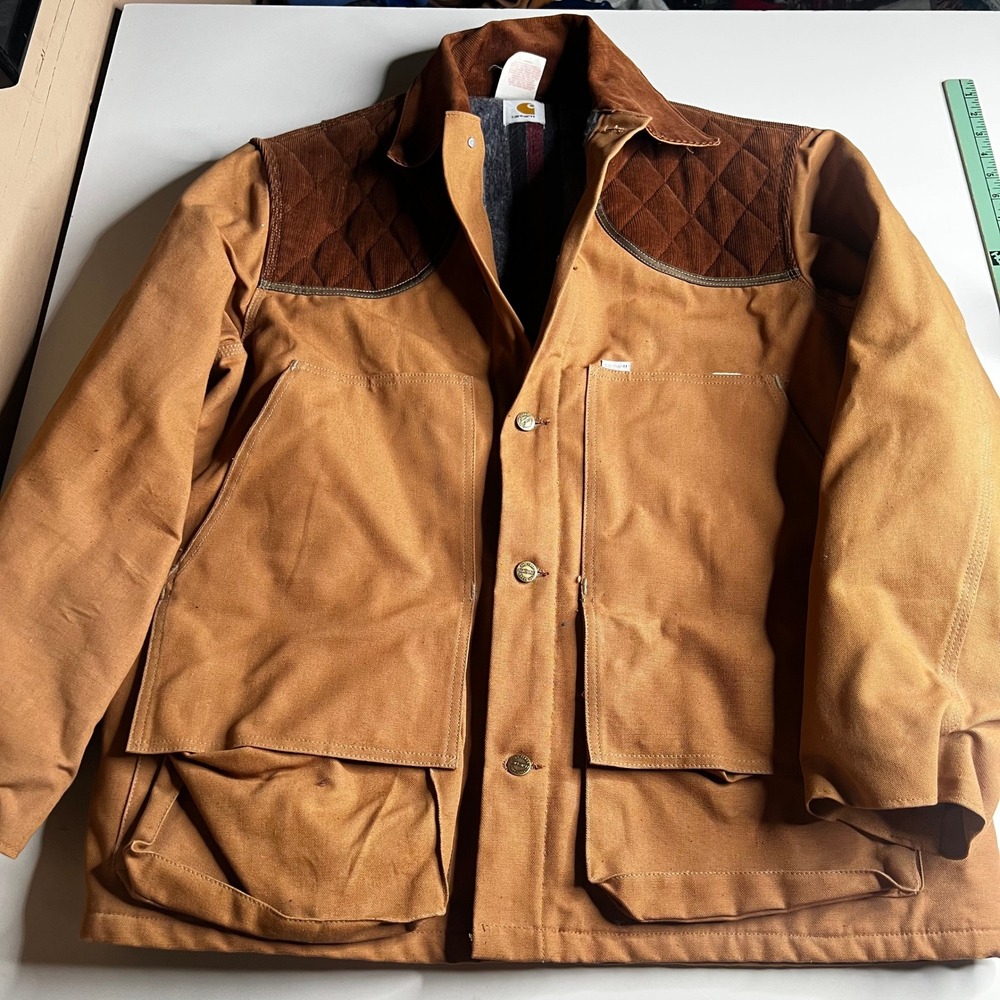 Vintage Carhartt 100 Year Anniversary Hunting Jacket CB256 Brown Duck Canvas XL